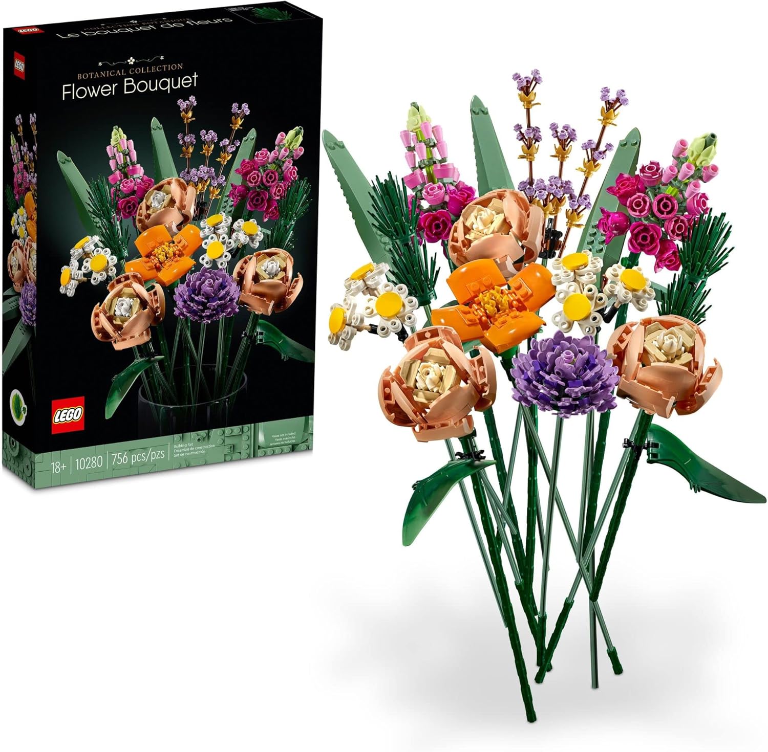 Lego Icons Flower Bouquet Building Set Artificial Flowers for Decoration 18+(10280)