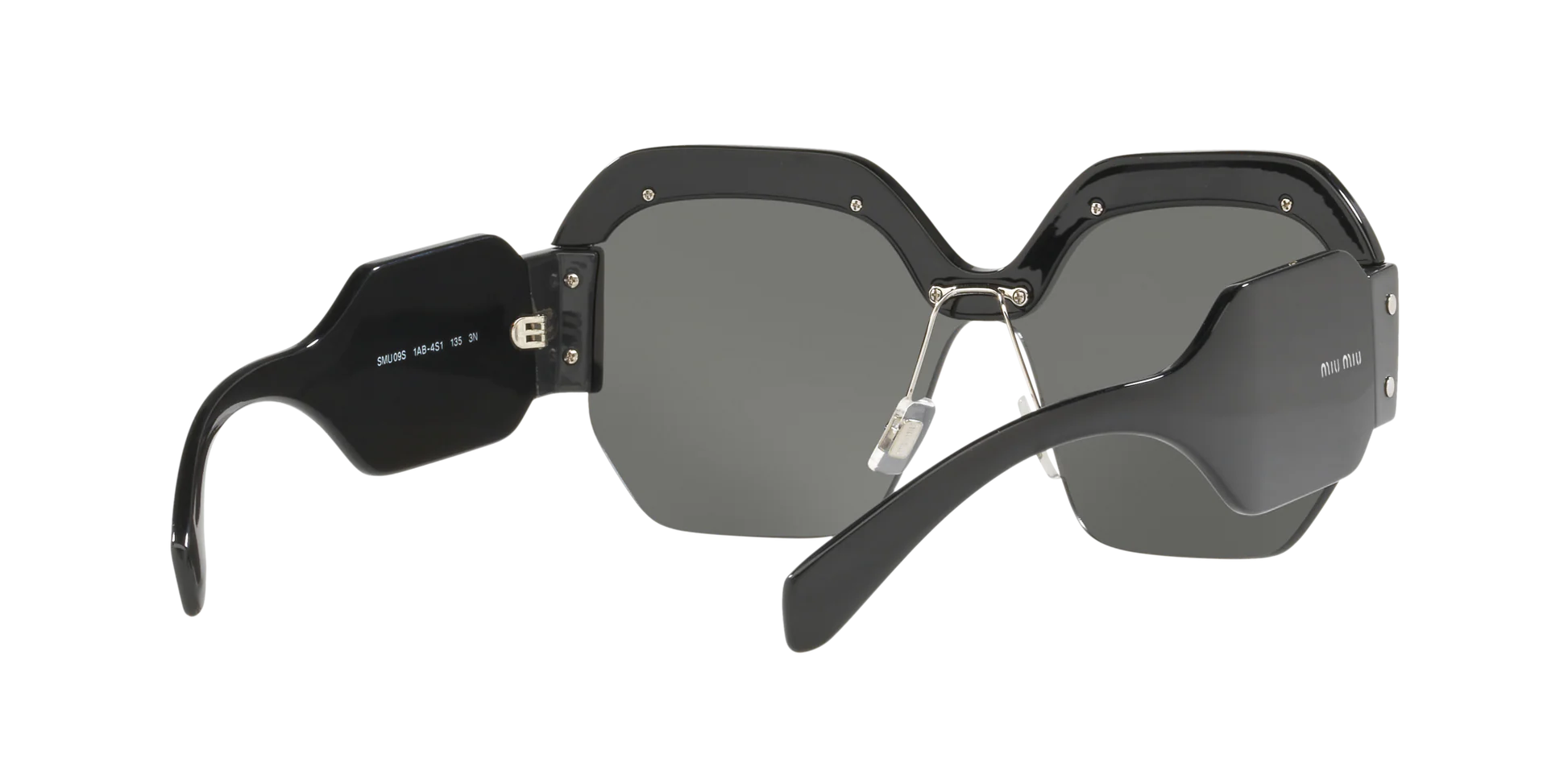 Miu Miu Women's SMU09S  1AB4S1 Black  Butterfly Sunglasses
