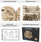 ROKR 3D Marble Run Assembly Wooden Puzzle Model Kit (LG503)