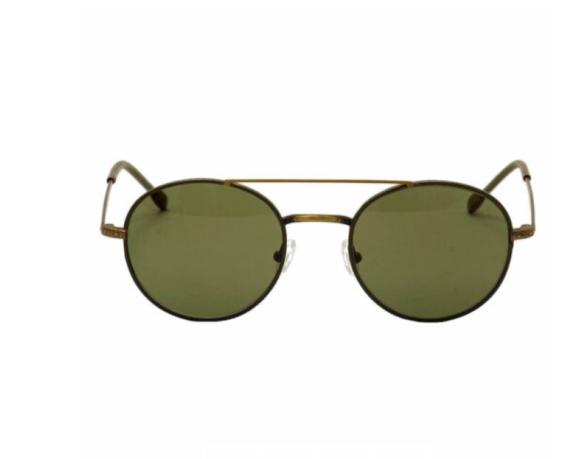 John Varvatos V799 Olive Men Antique Bronze/Olive / Green Round Sunglassses