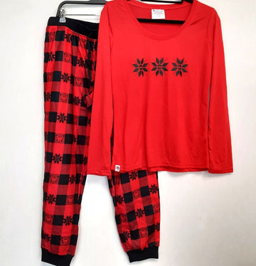 Pokemon Pikachu Long-Sleeve T-Shirt & Flannel Jogger Pants Pajama L Women RA2/220