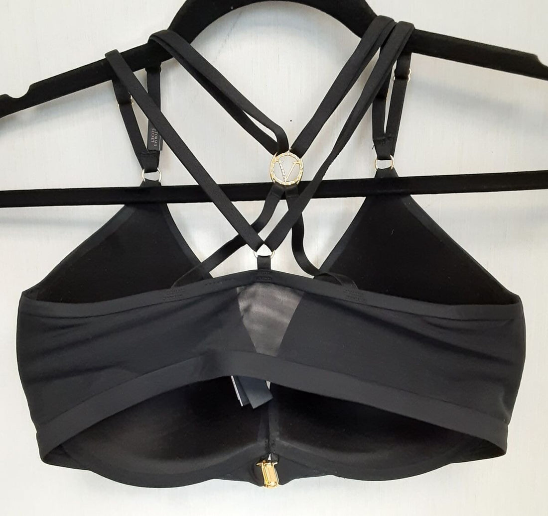 Victoria's Secret uplift plunge Push-up Bra Black /32DDD #88/220
