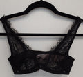 Victoria's Secret Dream Angels Unlined Plunge Bra 32B Black lace #11/220