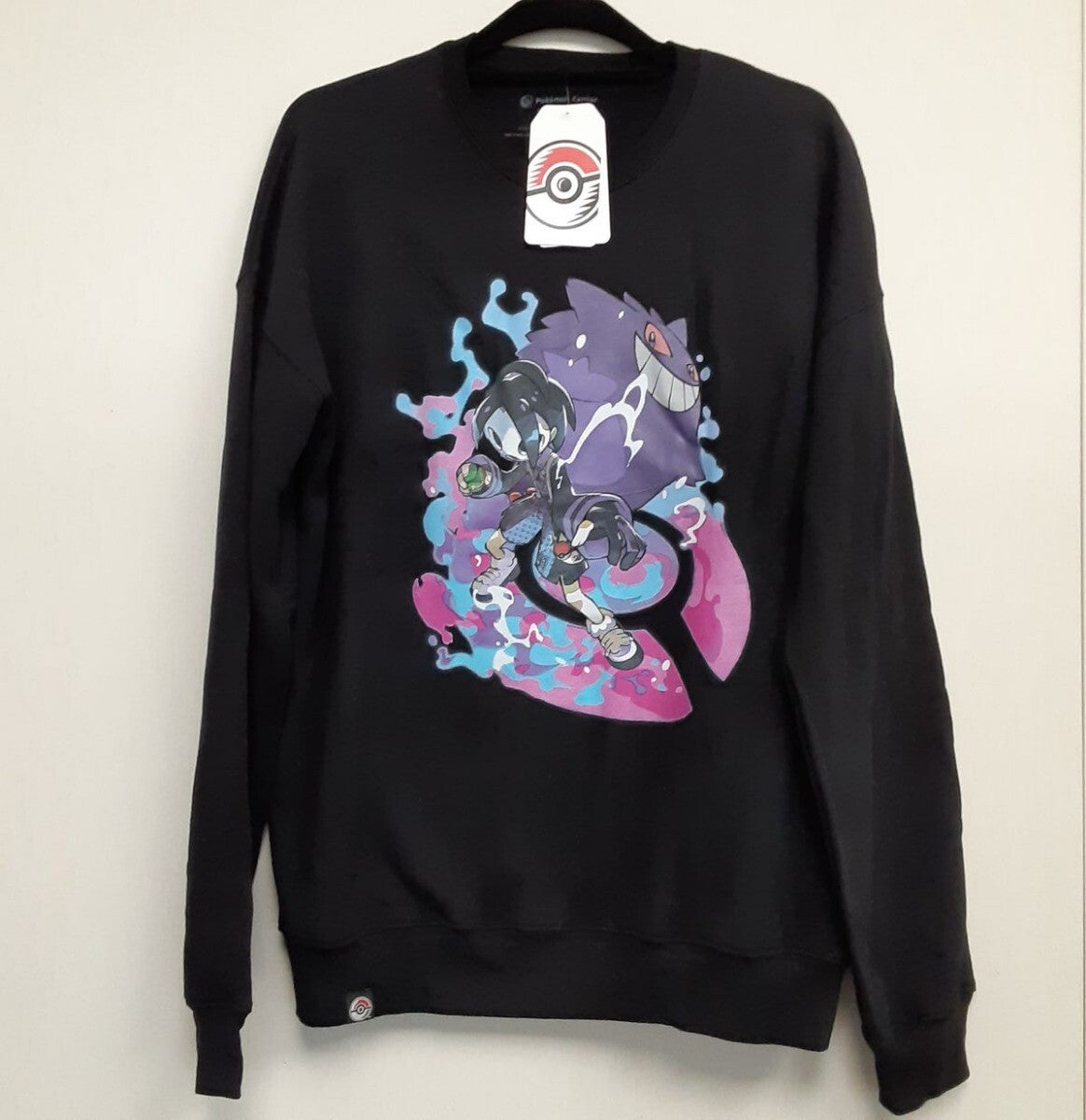 Allister Pokemon Trainers Black Oversize Crew Neck Sweatshirt Adult L RA18/220