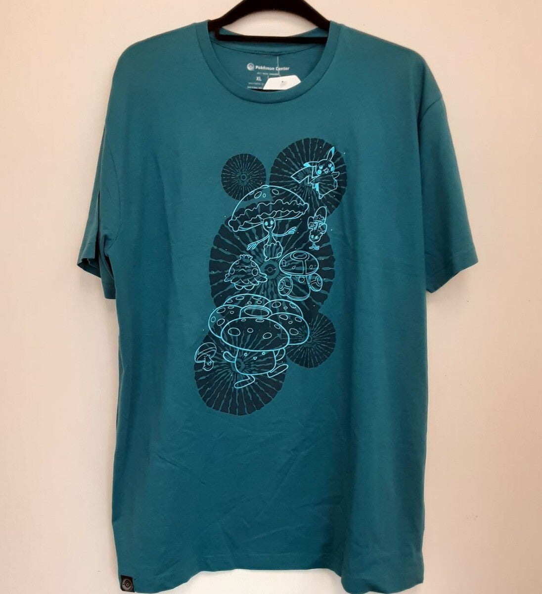 Pikachu Shiinotic Friends Pokemon Blue Relaxed Fit Crew Neck XL T-Shirt RG2/220