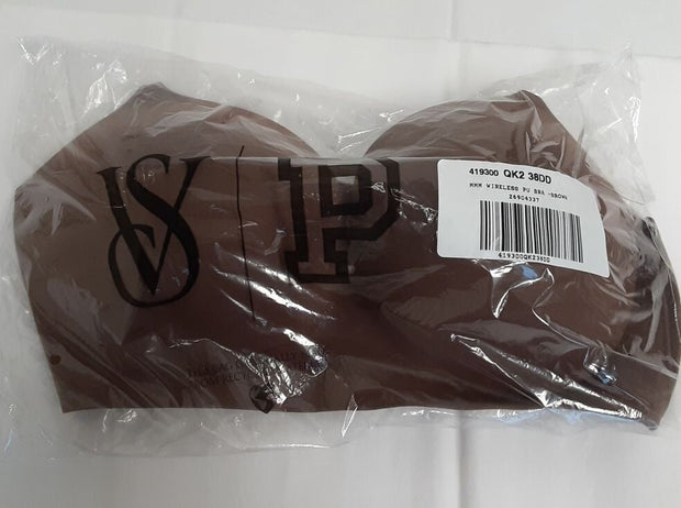 Victoria's Secret Smooth Wireless Plunge Push-up Bra Mousse color 38DD RG10/220