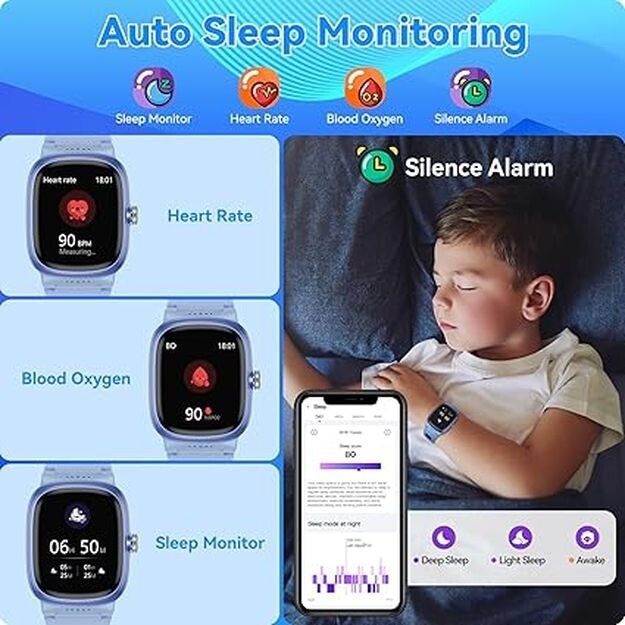 New anyloop smart watch ALK1 Activity Tracker kids 5+ Boys Girls Blue RG2/223