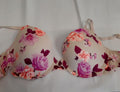 Victoria's Secret PINK Everywhere T-shirt Lightly-Lined Bra 32C Floral #35/221