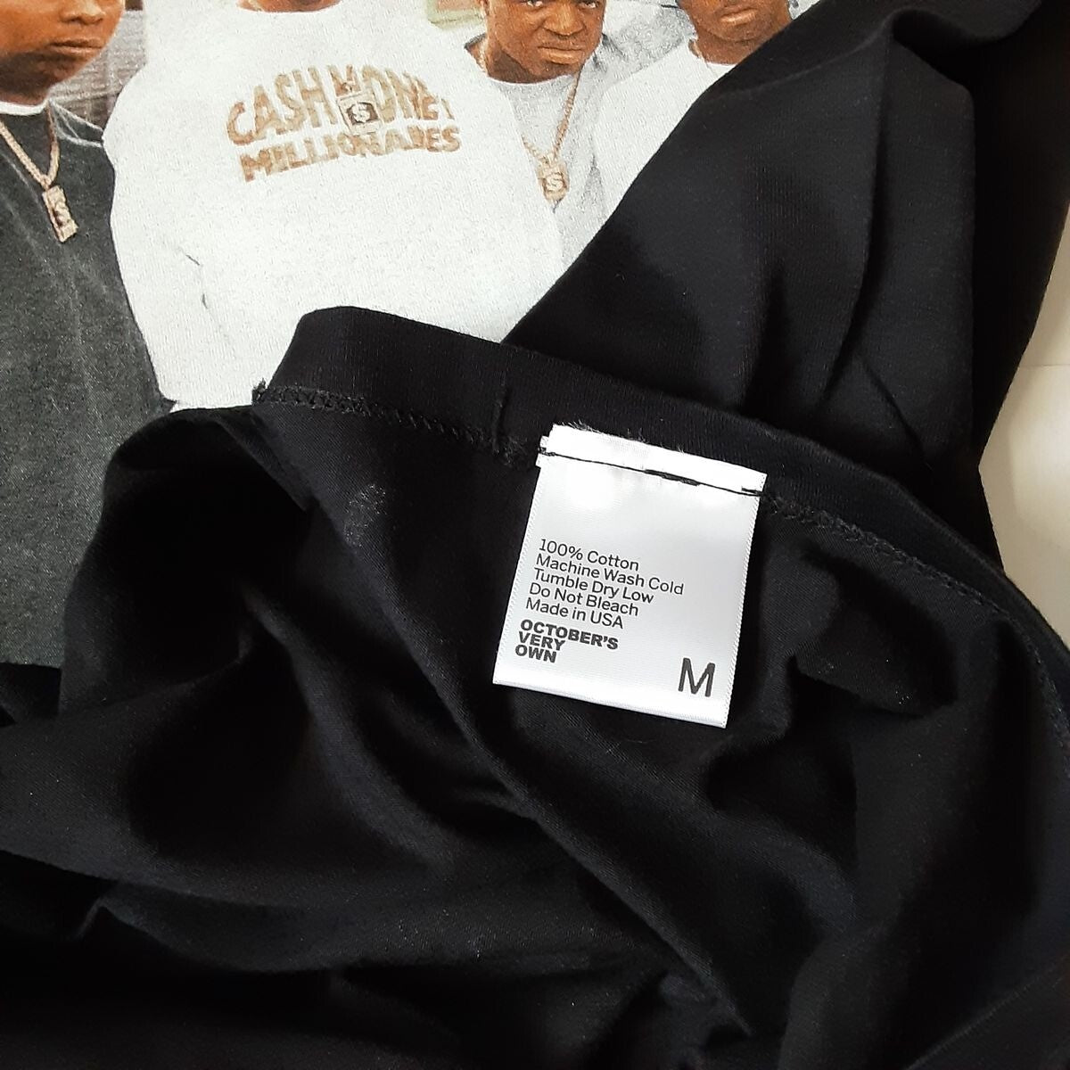 October Very Own OVO 416 Dream Crew BLACK Cotton T-Shirt S/s ( Size M) USA RA222