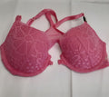 Victoria's Secret Racerback Lightly Lined demi Bra Pink lace 32C Fuschia #5/224