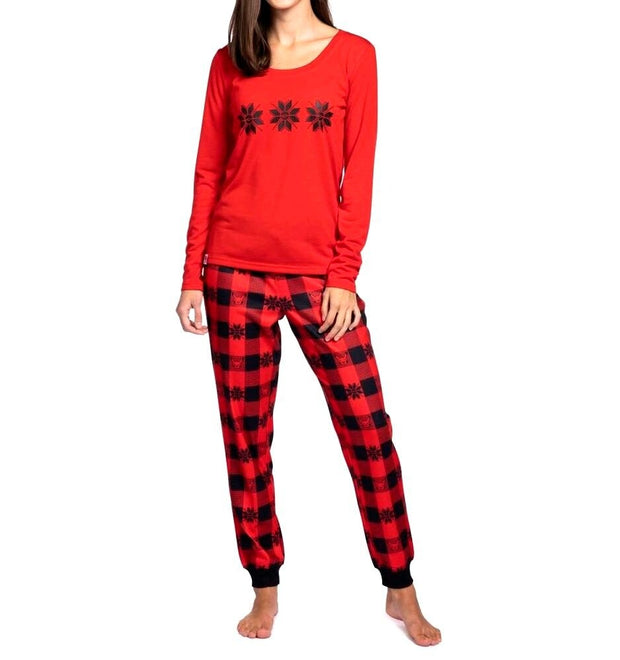 Pokemon Pikachu Long-Sleeve T-Shirt & Flannel Jogger Pants Pajama L Women RA2/221