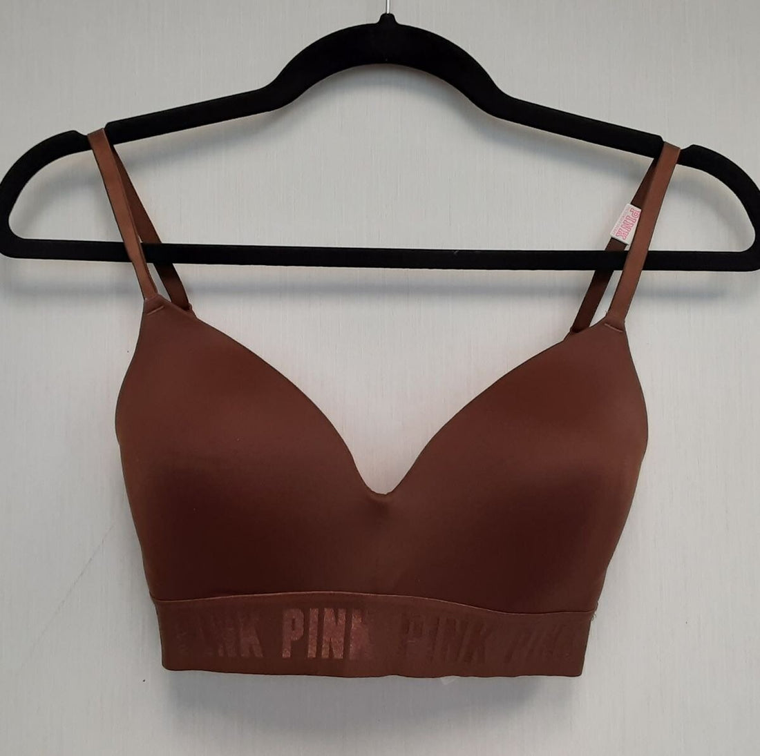 Victoria's Secret PINK Everywhere Wireless Lightly-Lined Brown Bra 32D #8/220
