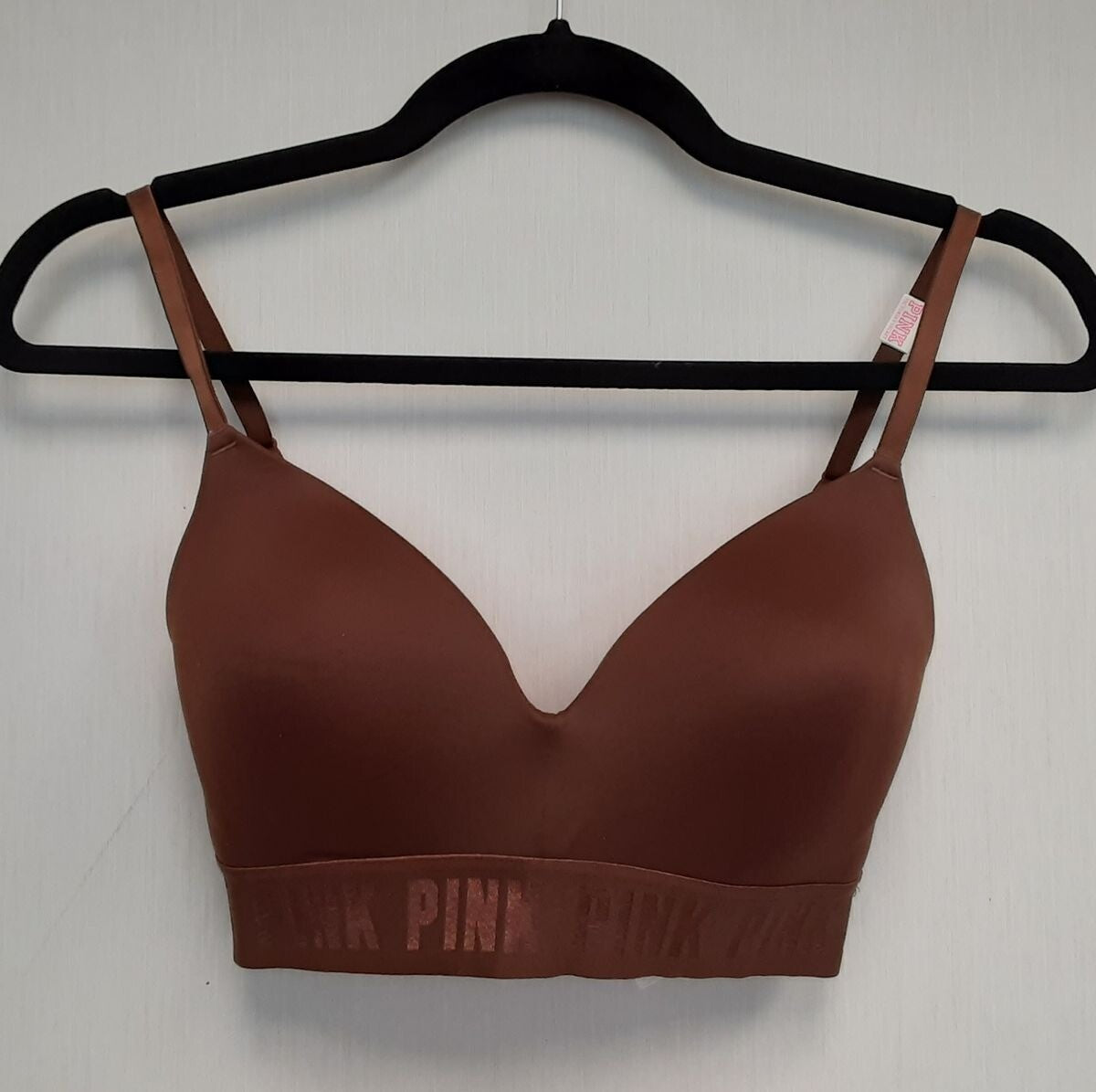 Victoria's Secret PINK Everywhere Wireless Lightly-Lined Brown Bra 32D #8/220