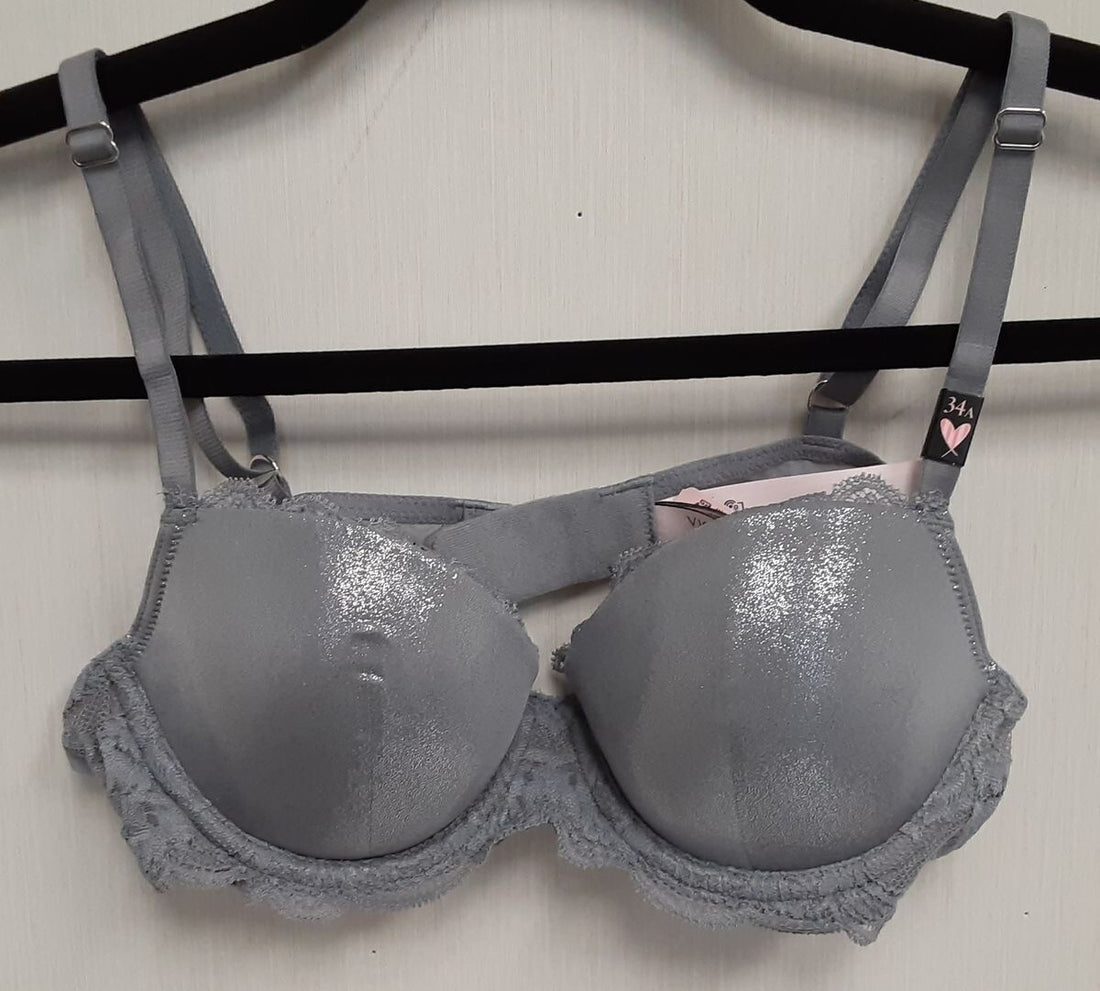 Victoria's Secret DREAM ANGELS Lightly Lined demi Bra (New /34A) Gray  #39/220