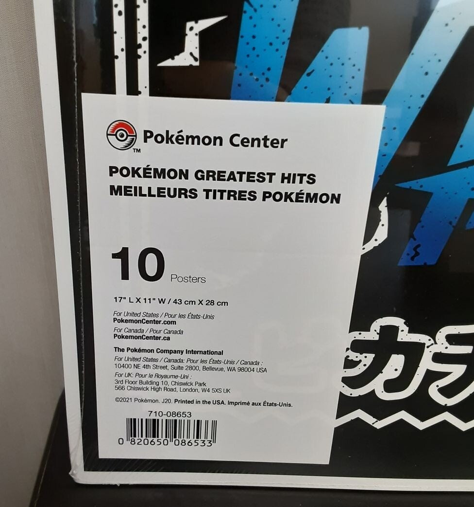 Pokemon Pokémon Greatest Hits Posters (10-Pack) Size :  17"L x 11"W! NEW Sealed1