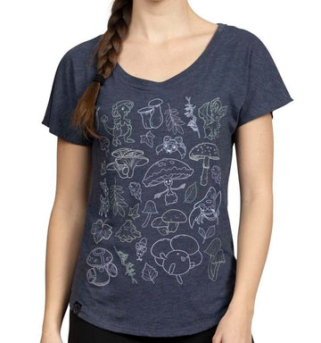 Leafeon & Friends Pokemon Nature Spring Dark Blue Dolman T-Shirt M Women RA17/220