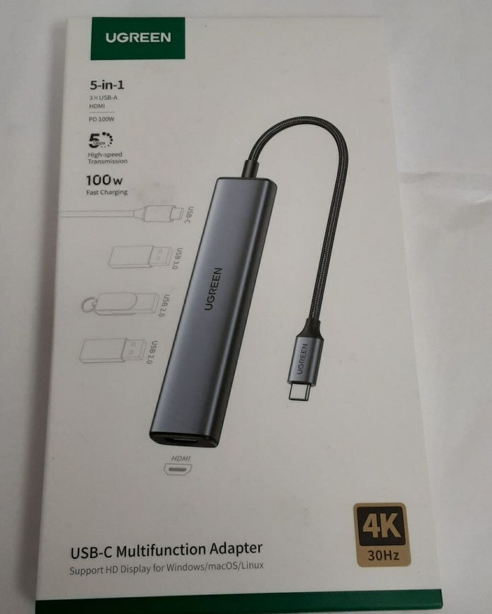 New UGREEN Revodok USB C Hub 5-in-1 USB C Adapter with 4K HDMI RA29/220