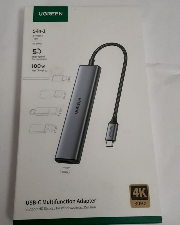 New UGREEN Revodok USB C Hub 5-in-1 USB C Adapter with 4K HDMI RA29/220