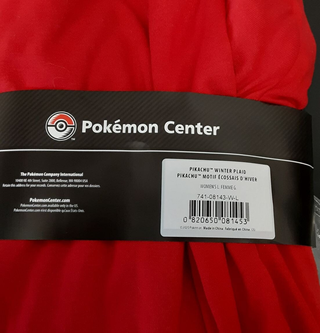 Pokemon Pikachu Long-Sleeve T-Shirt & Flannel Jogger Pants Pajama L Women RA2/225