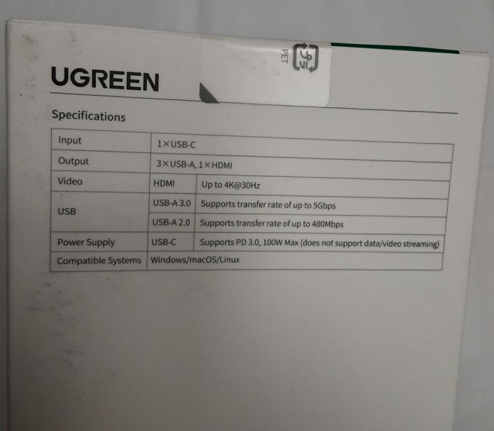 New UGREEN Revodok USB C Hub 5-in-1 USB C Adapter with 4K HDMI RA29/224