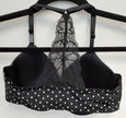 Victoria's Secret Racerback Lightly Lined demi Bra 32D Black polka dot #55/222