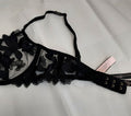 Victoria's Secret Very sexy Unlined Floral Embroidered Demi Bra 32D BLACK #41/222