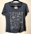 Leafeon & Friends Pokemon Nature Spring Dark Blue Dolman T-Shirt M Women RA17/221