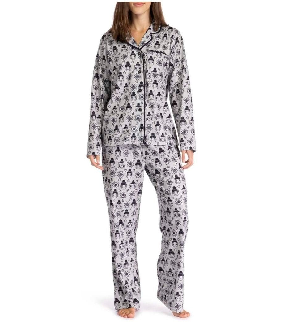 Pokemon center Holiday Flannel Button-Up Pajama Set M  Women RA30/221