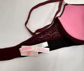 Victoria's Secret PINK Everywhere T-shirt Lightly-Lined Bra 32D Burgundy #20/224