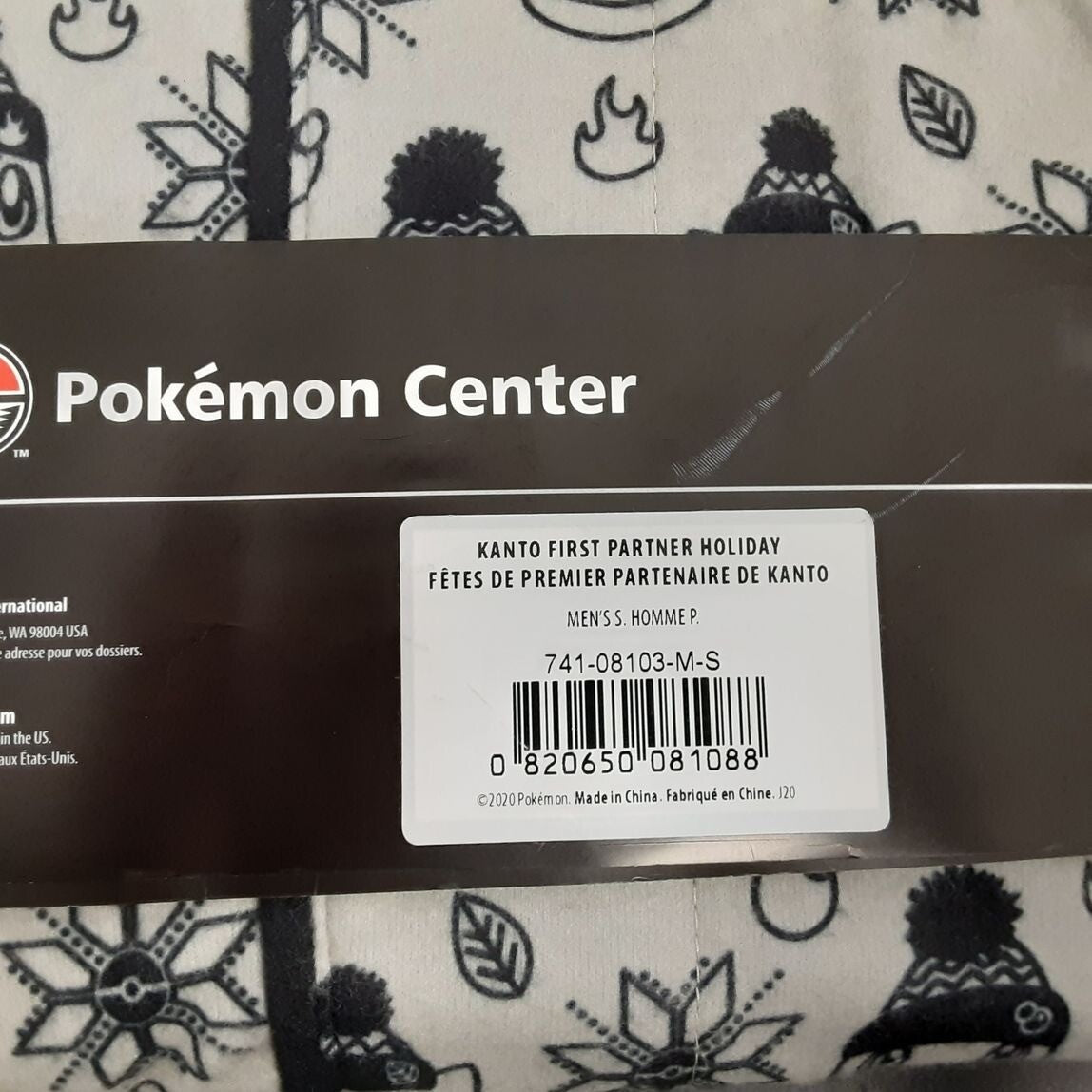 Pokemon Kanto First Partner Holiday Flannel Button-Up Pajama Set S Men RA21/228