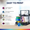Case of 10 KG OVERTURE Silk PLA Filament 1.75mm, Metallic Shine 3D Printer Filament, 1kg Spool (2.2lbs)-Box of 10 -Silk Blue