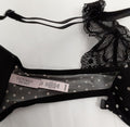 Victoria's Secret Racerback Lightly Lined demi Bra 32D Black polka dot #55/223