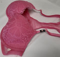 Victoria's Secret Racerback Lightly Lined demi Bra Pink lace 32C Fuschia #5/225