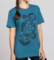 Pikachu Shiinotic Friends Pokemon Blue Relaxed Fit Crew Neck XL T-Shirt RG2/221