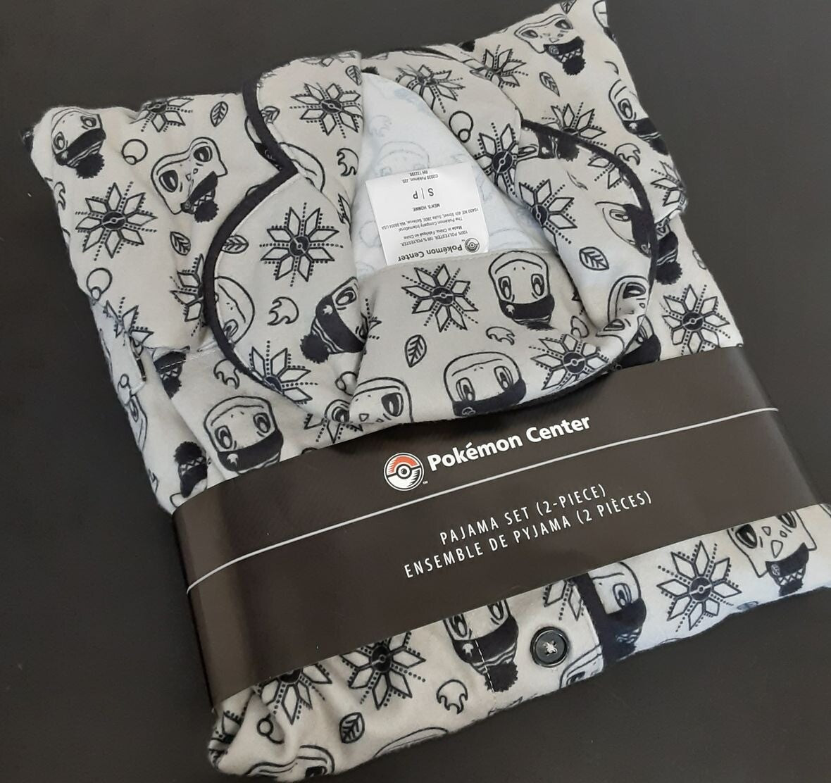 Pokemon Kanto First Partner Holiday Flannel Button-Up Pajama Set S Men RA21/227