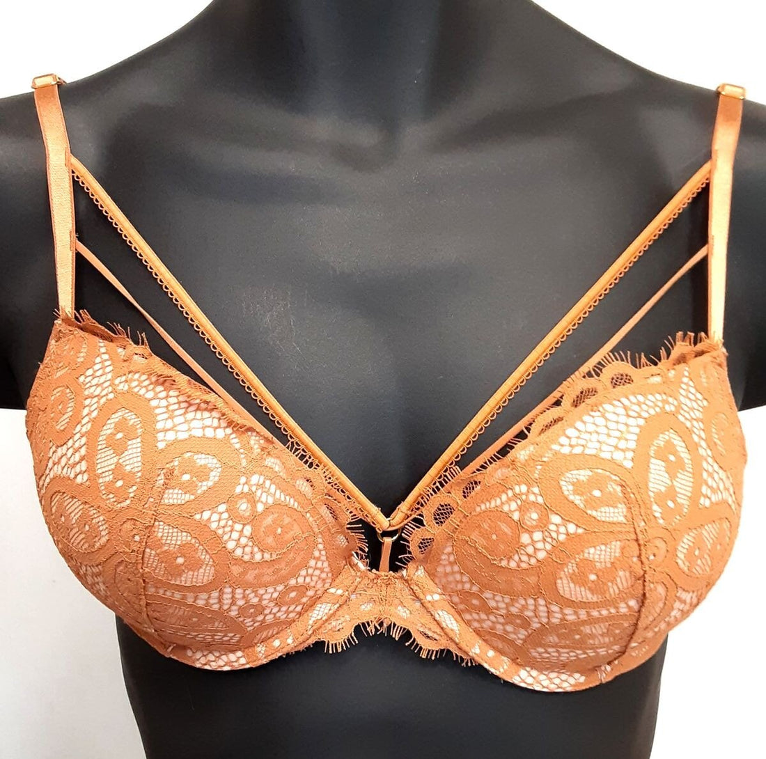 Victoria's Secret Very Sexy Push-Up Bra (New /32D) Ohra / amber color #49/220