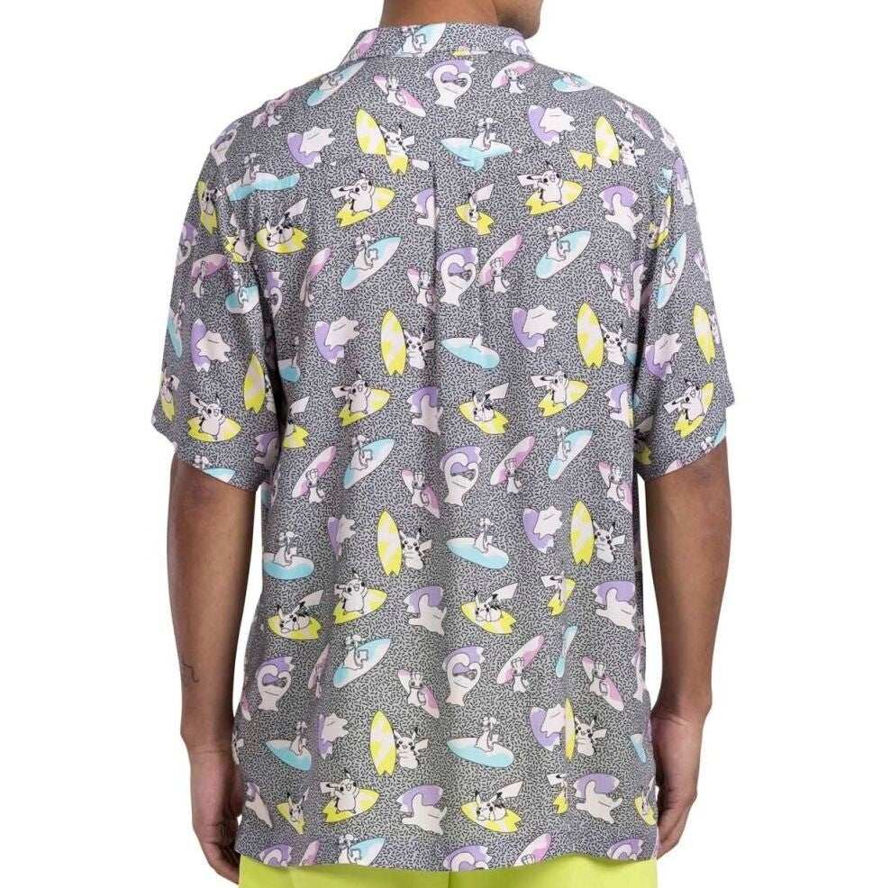 Pokemon Tropical Pikachu Ditto Shellos Surf's Up Pastel Shirt L Men RG2/222