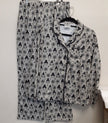 Pokemon center Holiday Flannel Button-Up Pajama Set M  Women RA30/220