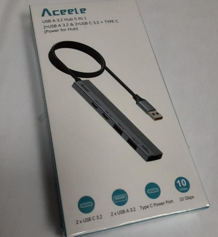 New Aceele (AC01-00065) 10Gbps USB C 3.2 Hub 5 in 1 RG3/220