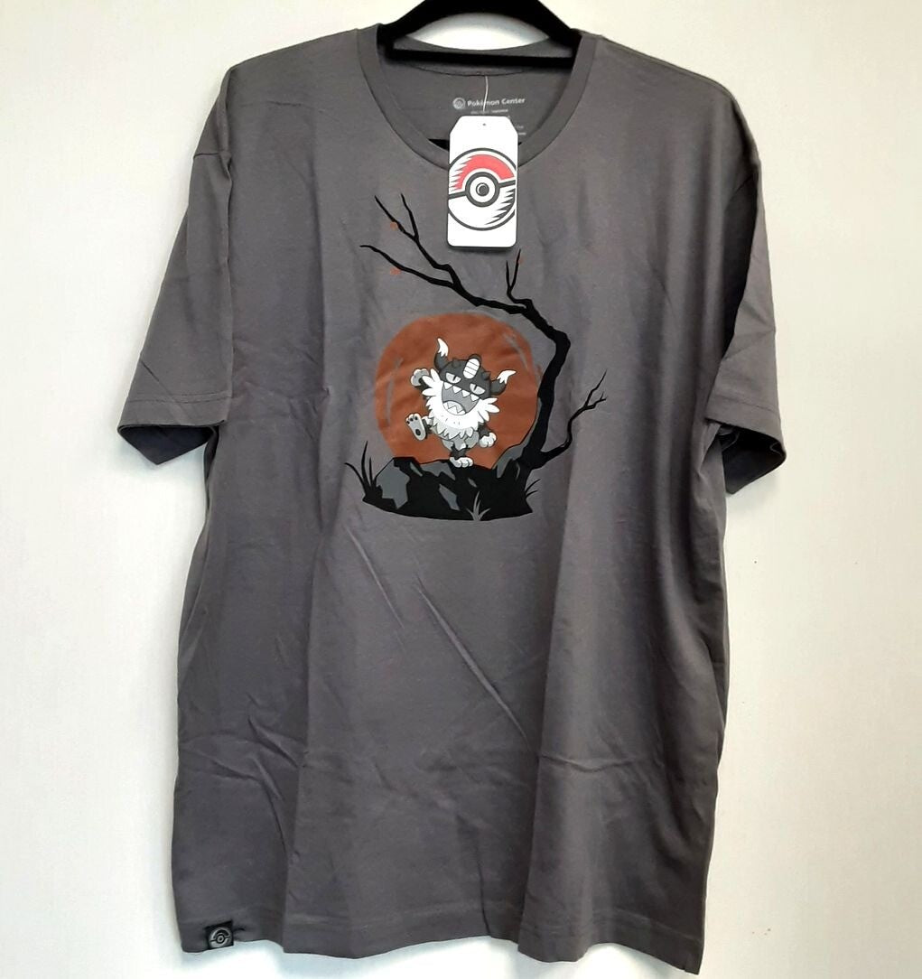 Pokemon Perrserker Moonrise Gray Fitted Crew Neck T-Shirt XL Adult RG16/221