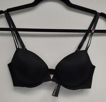 Victoria's Secret Underwire Padded Push Up Bra Black (New /32D) #86/220