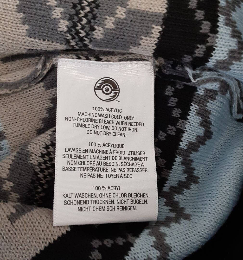 Pokemon Pikachu Snow Friend Gray Knit Holiday Sweater Adult 4X-LARGE RG13/227