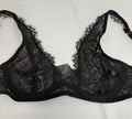 Victoria's Secret Dream Angels Unlined Plunge Bra 32B Black lace #11/225