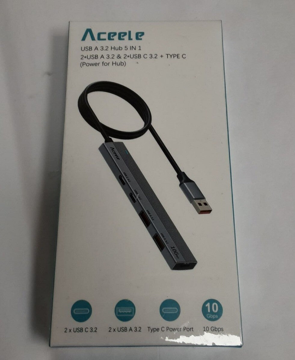 New Aceele (AC01-00065) 10Gbps USB C 3.2 Hub 5 in 1 RG3/223