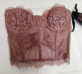Victoria's Secret Dream Angels Corset Bra Zip Back Mauve pink Lace 32D #9/220