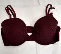 Victoria's Secret PINK Everywhere T-shirt Lightly-Lined Bra 32D Burgundy #20/221