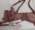 Victoria's Secret DREAM ANGELS Mesh Unlined Balconette Bra 32C Mauve/Pink #34/224