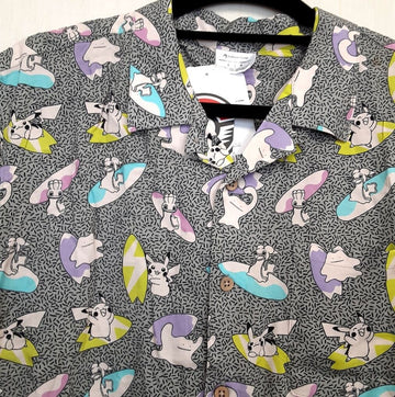 Pokemon Tropical Pikachu Ditto Shellos Surf's Up Pastel Shirt L Men RG2/220