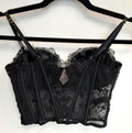 Victoria's Secret balconet Bra Black Floral lace lightly lined (New /32D) #46/222