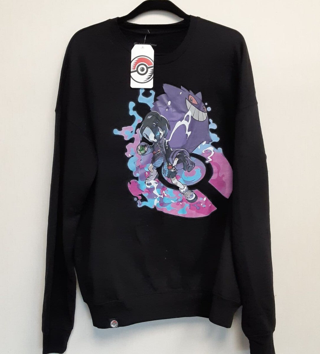Allister Pokemon Trainers Black Oversize Crew Neck XL Sweatshirt  RA1/220